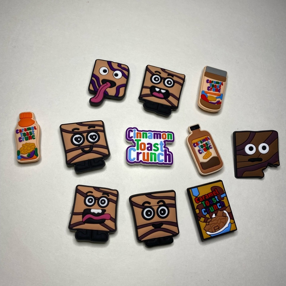 11 Pieces Of  Croc Charms - Cinnamon Toast Crunch Crocs Charms
